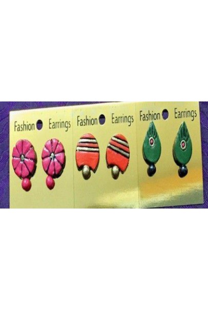Handpainted Terracotta Jewellery – Ear rings Handpainted Terracotta Jewellery – Ear rings